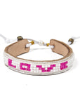 Pretty in Pink Skinny Bracelet - White & Pink vendor-unknown