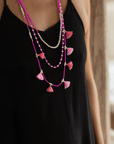 Bali Garland Necklace - Neon Pink vendor-unknown