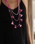 Bali Garland Necklace - Neon Pink vendor-unknown
