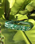 Seed Bead LOVE Bracelet - Green vendor-unknown