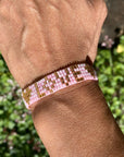 Seed Bead LOVE with Hearts Bracelet - Light Pink vendor-unknown