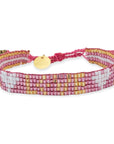 Seed Bead LOVE with Hearts Bracelet - Quartz
