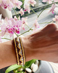 Taj Beaded Bracelet - Burgundy & White vendor-unknown