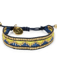 Taj Beaded Bracelet - Azure Blue & Yellow vendor-unknown