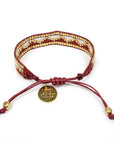 Taj Beaded Bracelet - Red & White vendor-unknown
