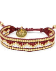 Taj Beaded Bracelet - Red & White Love Is Project