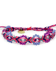 Bali Friendship Lei Bracelet - Pink Sky Blue