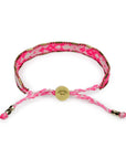 Bali Friendship Bracelet - Neon Pink & White vendor-unknown