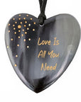 New Engravable Open Your Heart Necklace - Black