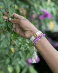 Namaste Chakra Stone Bracelet - Grape Agate vendor-unknown