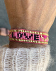 Taj LOVE Bracelet - Pink & Black vendor-unknown