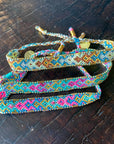 Bali Metallic Friendship Bracelet - Aqua Starfish vendor-unknown