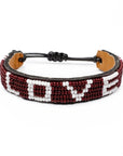 LOVE Bracelet - Burgundy and White vendor-unknown