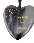 New Engravable Open Your Heart Necklace - Black vendor-unknown