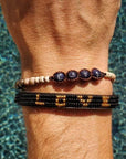 Skinny LOVE Bracelet - Black/Gold
