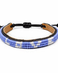 Skinny LOVE Bracelet - Azure Blue and White
