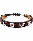 Skinny LOVE Bracelet - Burgundy and White Love Is Project