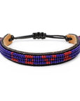 Skinny LOVE Bracelet - Navy and Crimson vendor-unknown