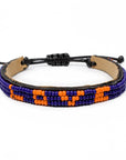 Skinny LOVE Bracelet - Navy and Orange vendor-unknown