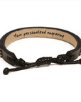 Skinny LOVE Bracelet - Black/Gold vendor-unknown