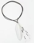 TWFF Feather Necklace - Black and White