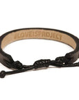 Skinny LOVE Bracelet - Black/Gold vendor-unknown