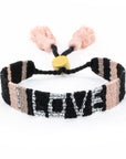 Atitlan LOVE Bracelet - Black & Neutral