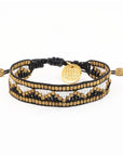 Taj Beaded Bracelet - Black and White vendor-unknown