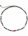 Tagua Heart Necklace Choker - Princess - Red