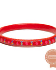 Corazon Wooden Bangle - Red vendor-unknown