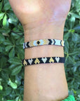 Chaquira Bracelet Set (of 2) - Black & Brown vendor-unknown
