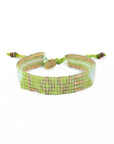 Kids' Seed Bead LOVE with Hearts Bracelet - Lime vendor-unknown