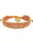 Taj Beaded Bracelet - Red and Orange
