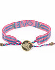 Seed Bead LOVE Bracelet - Pink vendor-unknown