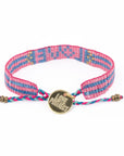 Seed Bead LOVE Bracelet - Pink vendor-unknown