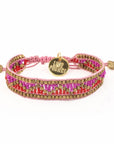 Taj Beaded Bracelet - Jaipur Pink vendor-unknown