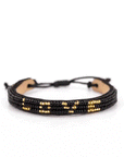 Skinny LOVE Bracelet - Black/Gold