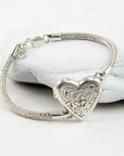 Sterling Silver Heart Locket Bracelet vendor-unknown