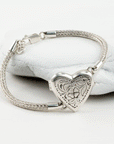 Sterling Silver Heart Locket Bracelet vendor-unknown