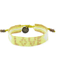 Kids' Seed Bead LOVE with Hearts Bracelet - Sunshine Yellow