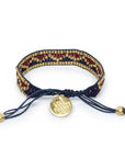 Taj Beaded Bracelet - Navy Blue & Red vendor-unknown