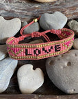 Taj LOVE Bracelet - Pink & Black vendor-unknown