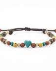 Tagua Heart Bracelet - Turquoise vendor-unknown