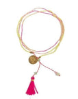 Bali UNITY Beaded Wrap/Necklace - Pink vendor-unknown