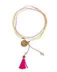 Bali UNITY Beaded Wrap/Necklace - Pink vendor-unknown