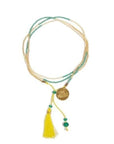 Bali UNITY Beaded Wrap/Necklace - Yellow vendor-unknown