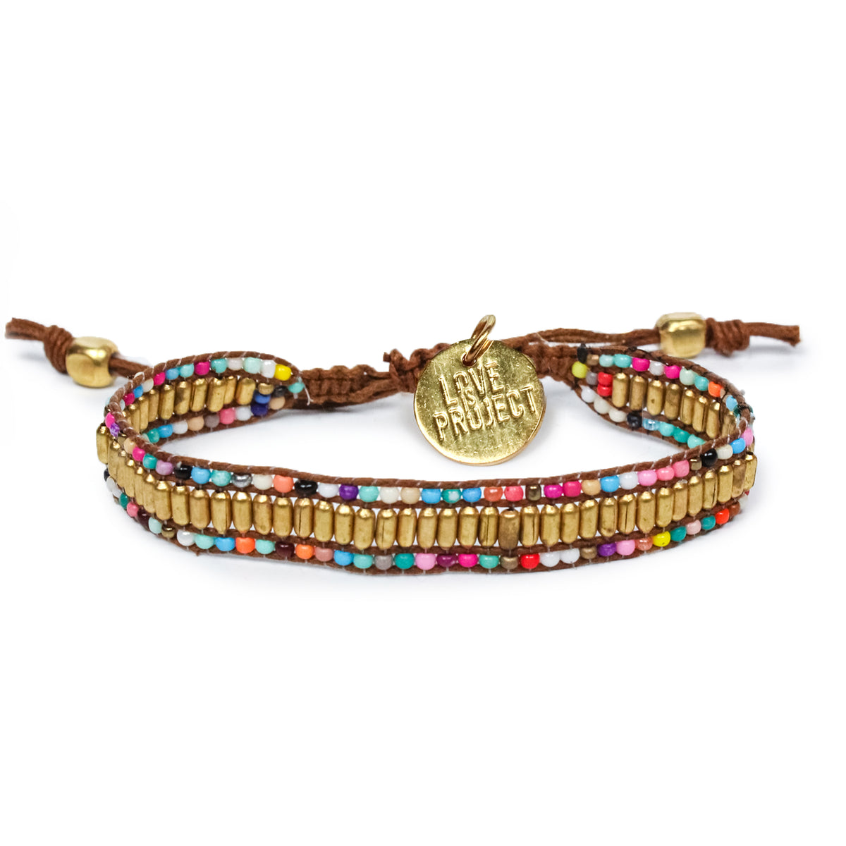 Rainbow Gold Beaded Chain Bracelet – Raina's Rocks