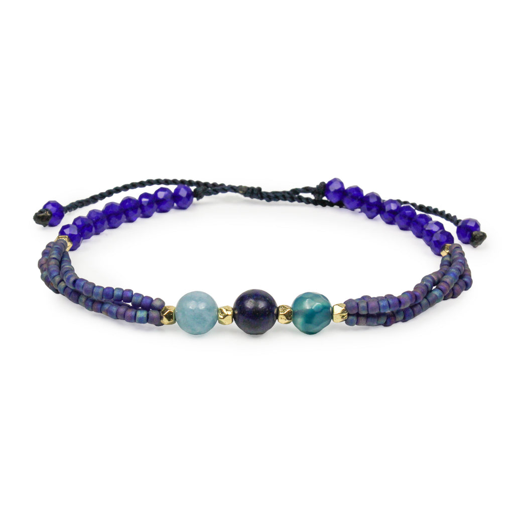 Third Eye Beaded Bracelet - Blue Turquoise - Love Is Project