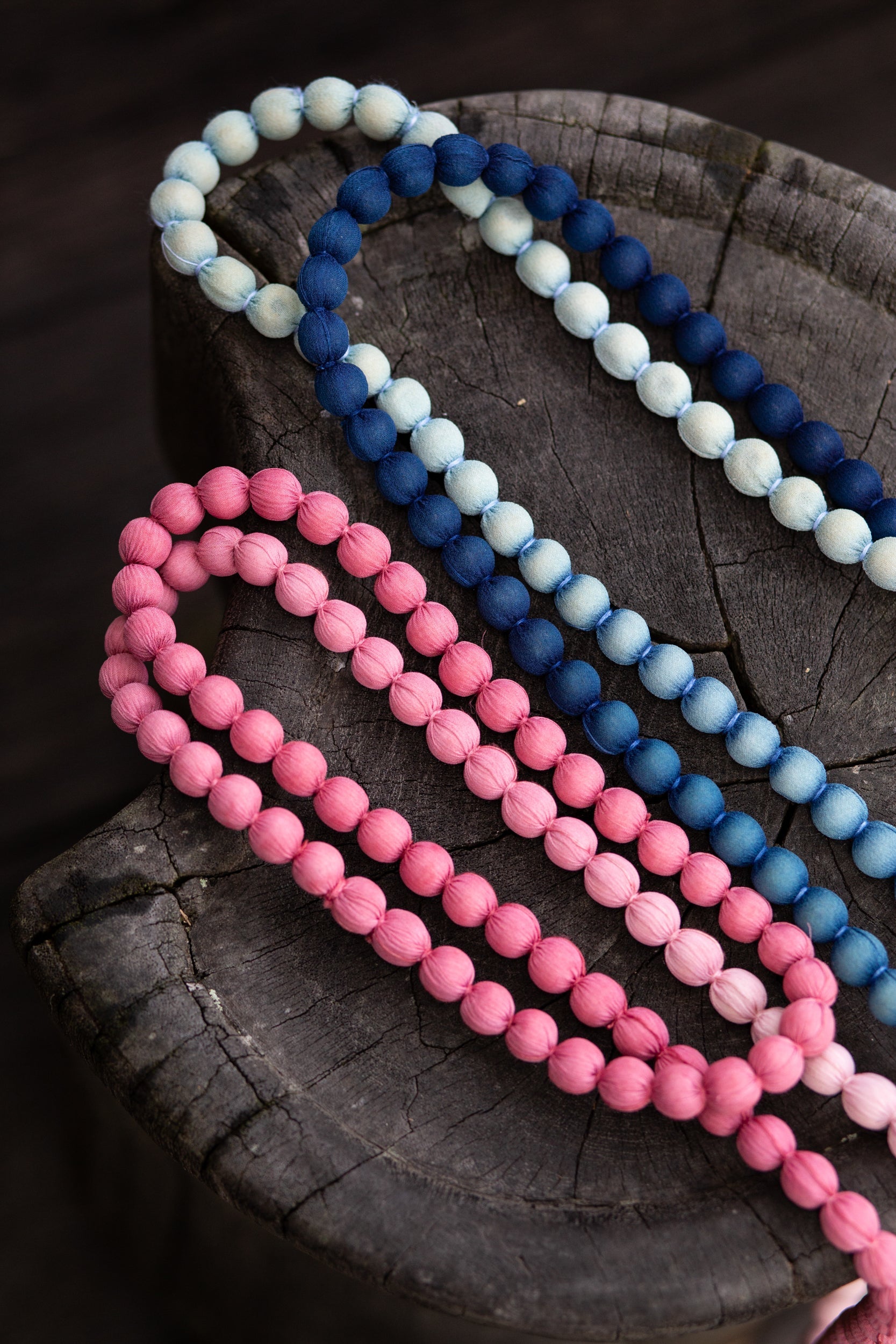 Boho Silk Wrap Statement Necklace - Pink Love Is Project
