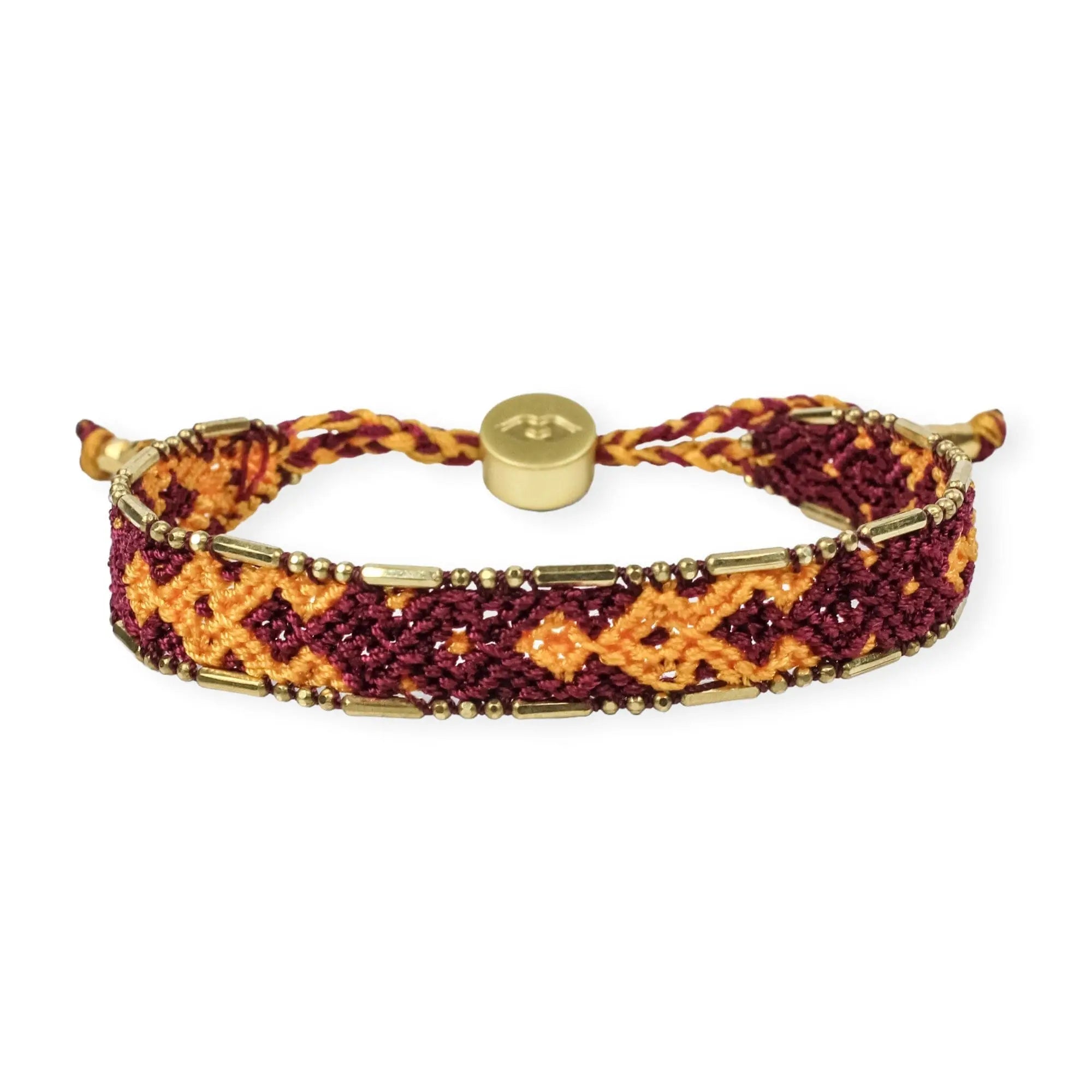 Bali Friendship Bracelet - Cardinal and Gold Yellow Love Is Project